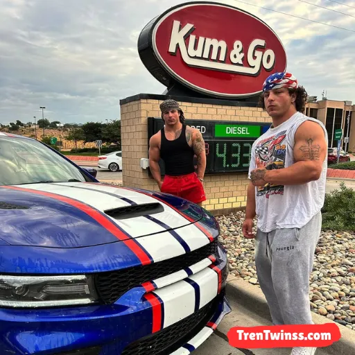 Tren Twins Posing With Cars